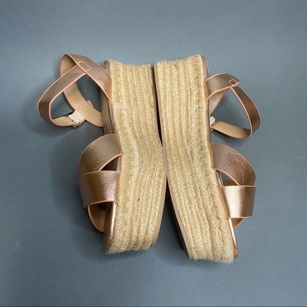 Express Rose Gold Platform Espadrilles Size 10​​​​​​​​​​​​​​​​​​​​​​